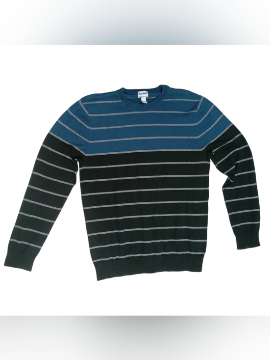 Old Navy Other - Old Navy Striped Crewneck Sweater Men's L Blue Dark Green Gray